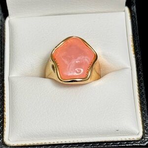 Melody Gold Pink Chunky Stone Ring